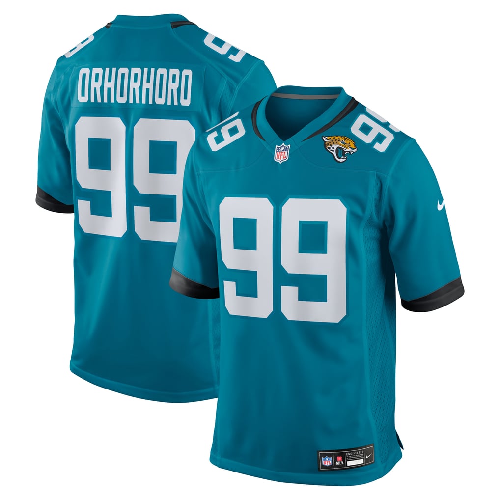 Men's Jacksonville Jaguars Ruke Orhorhoro Nike  Teal Team Game Jersey - Image 2