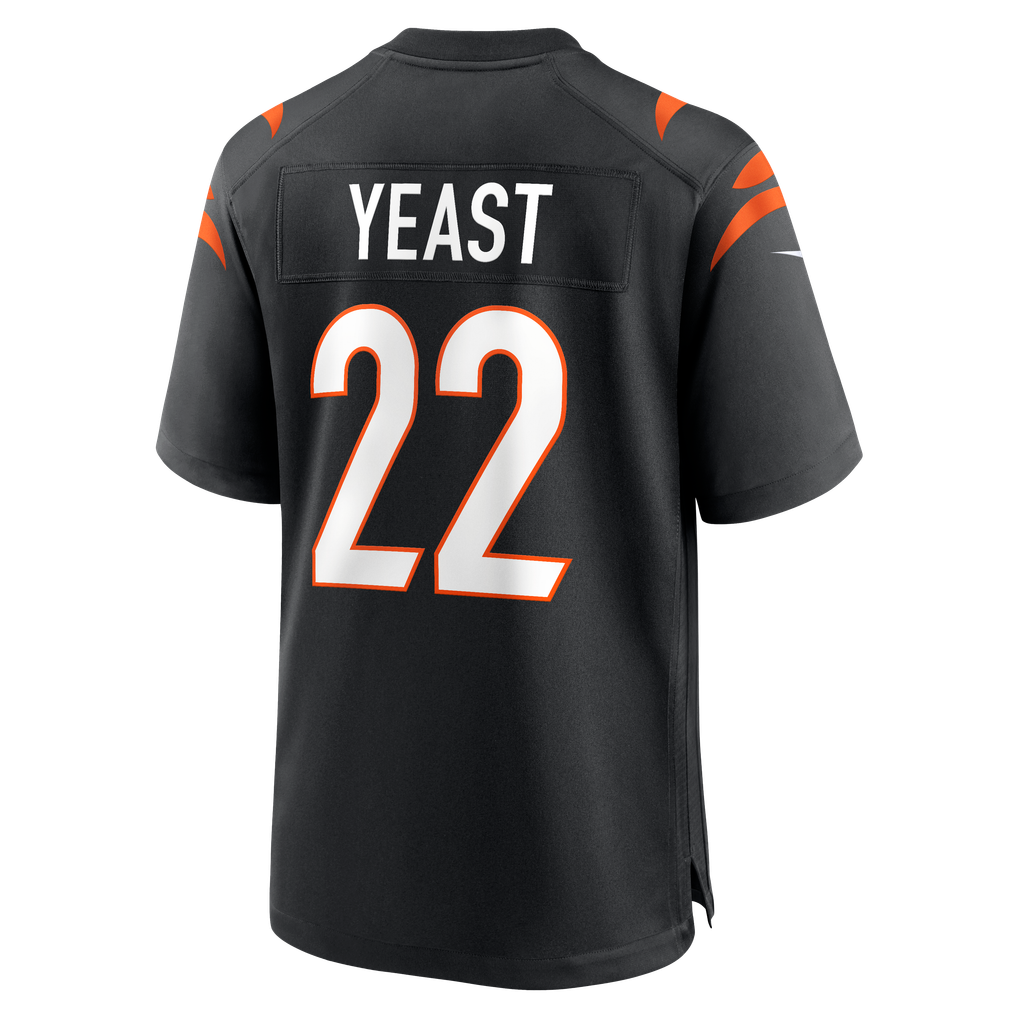 Men's Cincinnati Bengals Russ Yeast Nike Black Team Game Jersey - Image 6