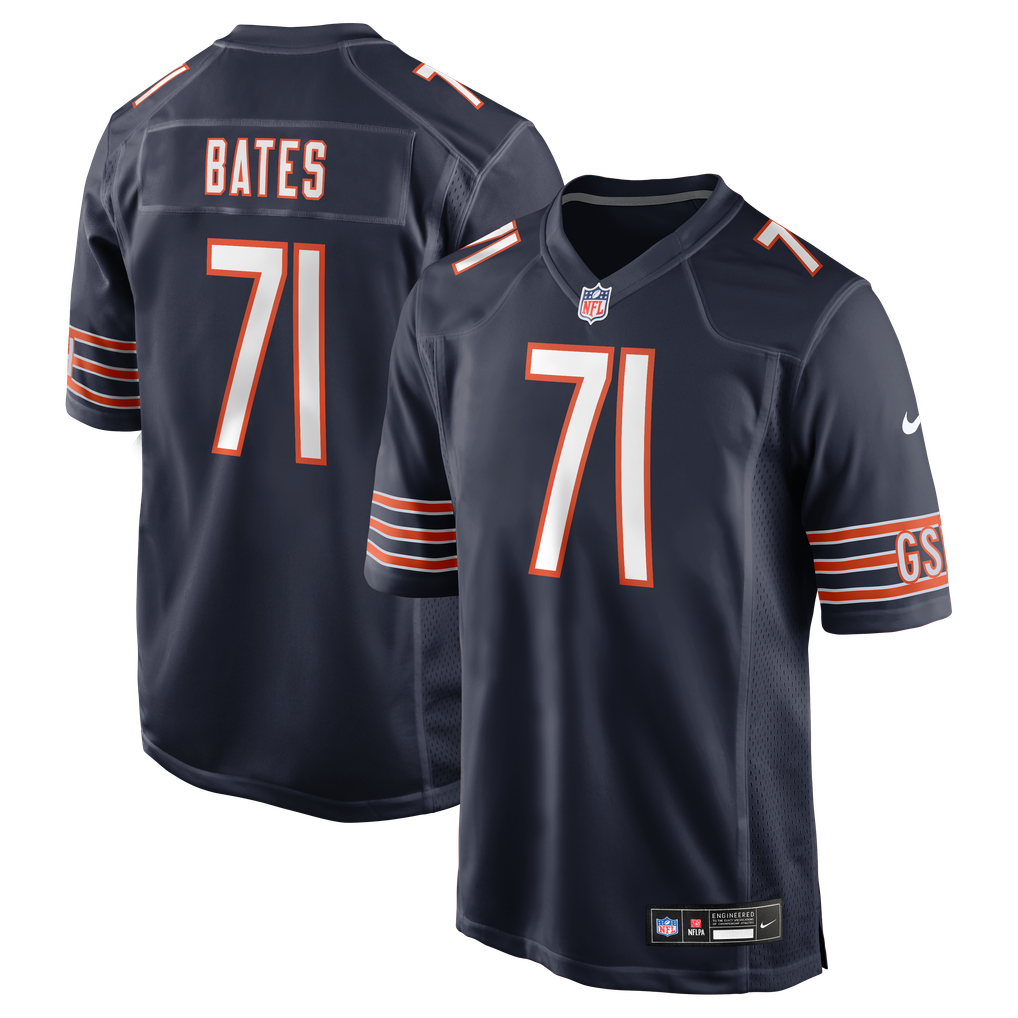 Men's Chicago Bears Ryan Bates Nike Navy Game Jersey - Image 2