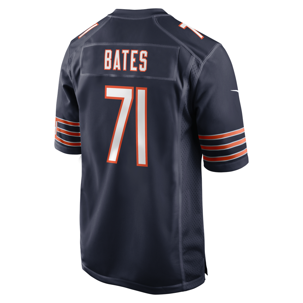 Men's Chicago Bears Ryan Bates Nike Navy Game Jersey - Image 4