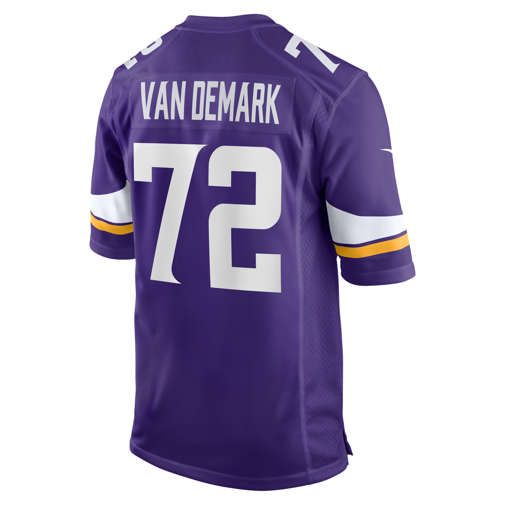 Men's Minnesota Vikings Ryan Van Demark Nike  Purple Team Game Jersey - Image 4