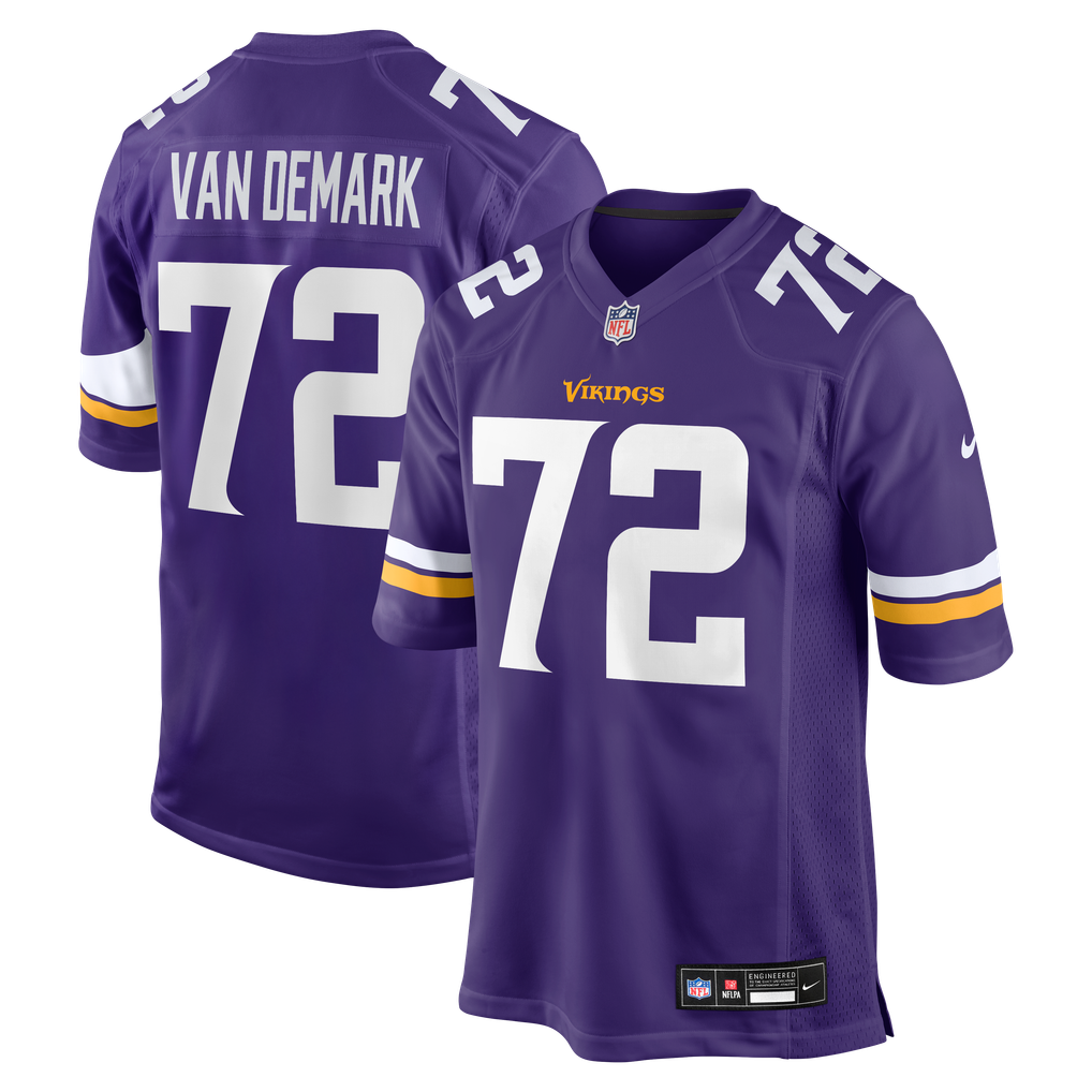 Men's Minnesota Vikings Ryan Van Demark Nike  Purple Team Game Jersey - Image 1