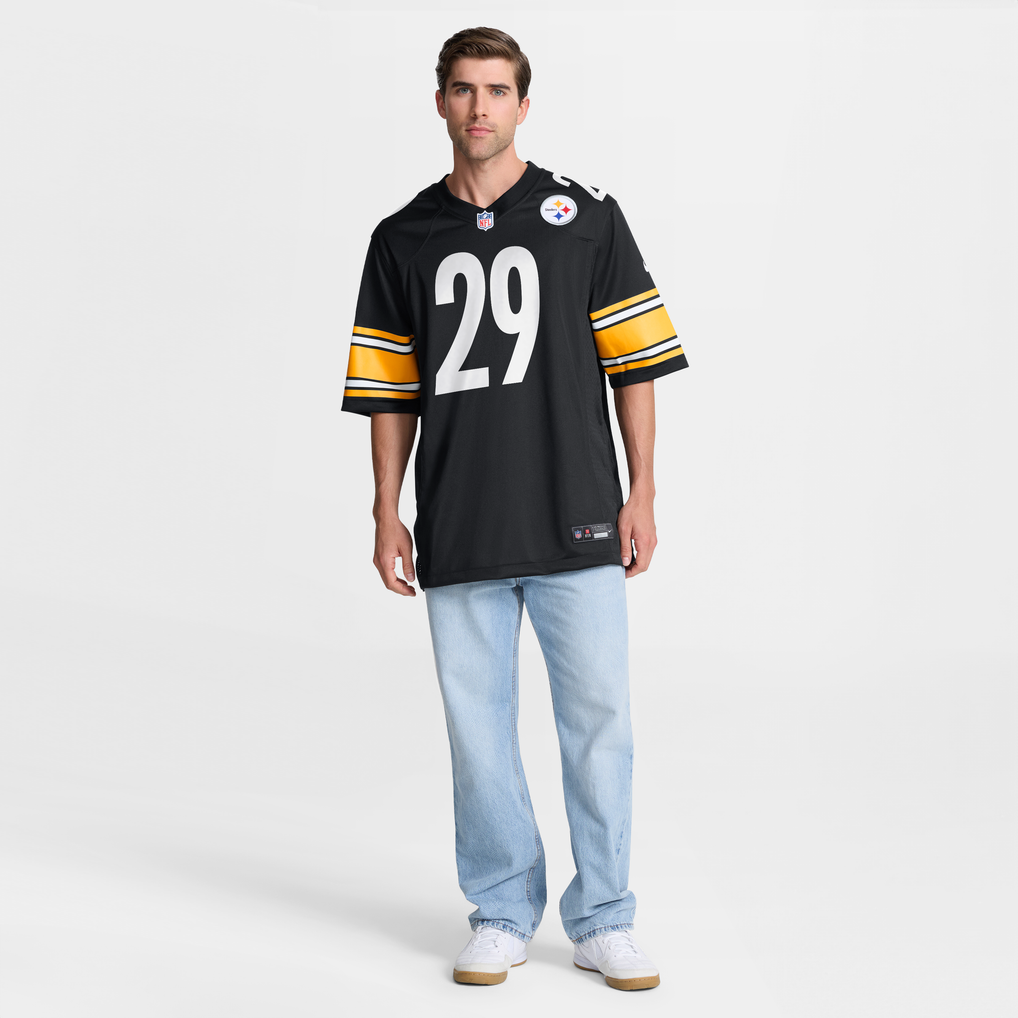 Men's Pittsburgh Steelers Ryan Watts Nike  Black  Game Jersey - Image 8