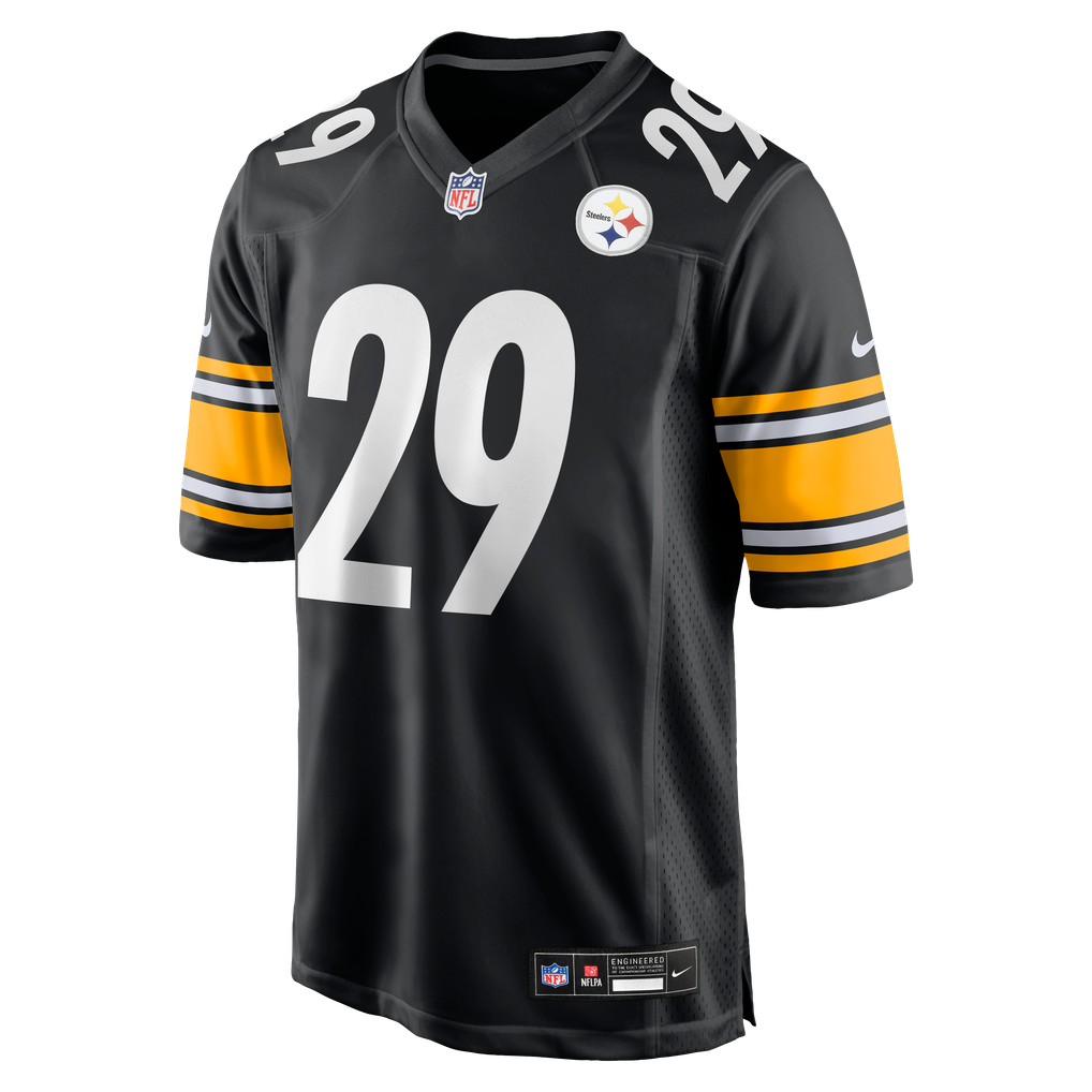Men's Pittsburgh Steelers Ryan Watts Nike  Black  Game Jersey - Image 3
