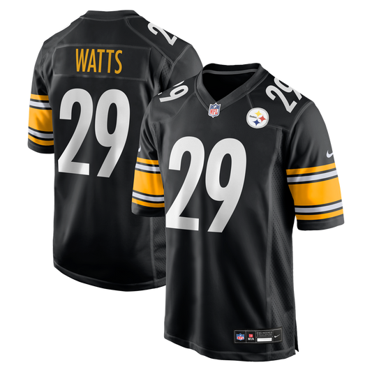 Men's Pittsburgh Steelers Ryan Watts Nike  Black  Game Jersey - Image 1