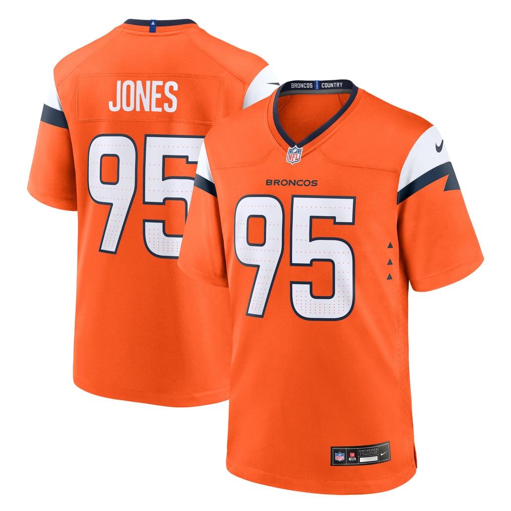 Men's Denver Broncos Sai'vion Jones Nike  Orange Team Game Jersey - Image 2