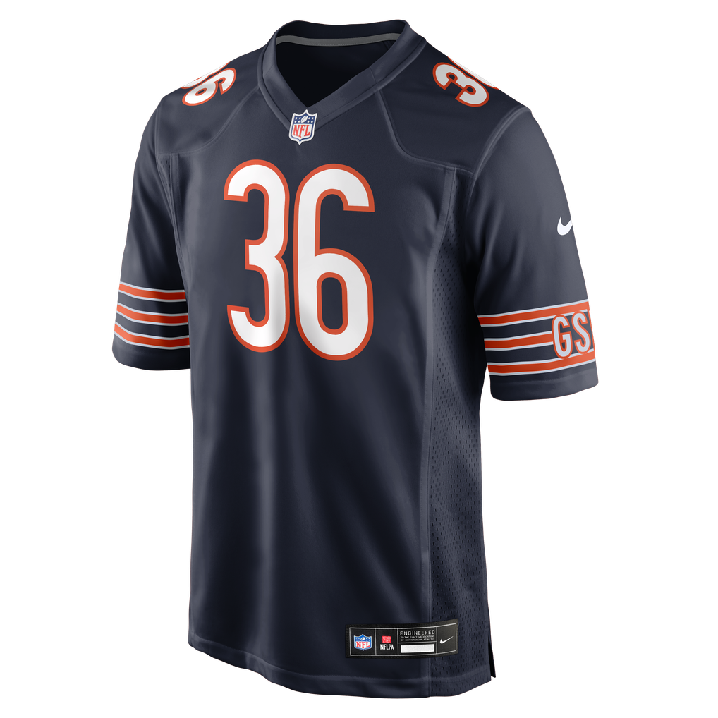 Men's Chicago Bears Salvon Ahmed Nike Navy Team Game Jersey - Image 5