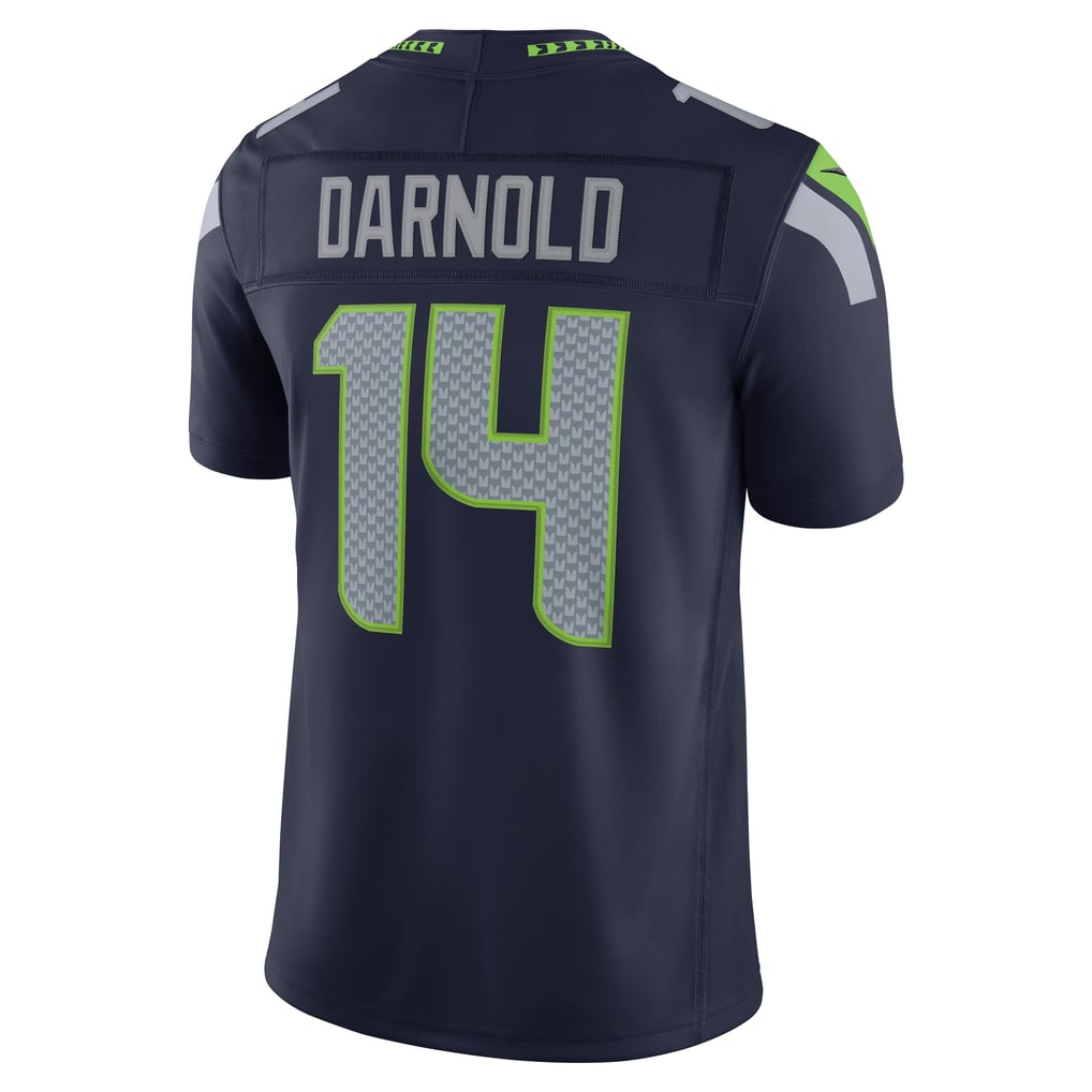Men's Seattle Seahawks Sam Darnold Nike College Navy Team Vapor F.U.S.E. Stitched Limited Jersey - Image 4