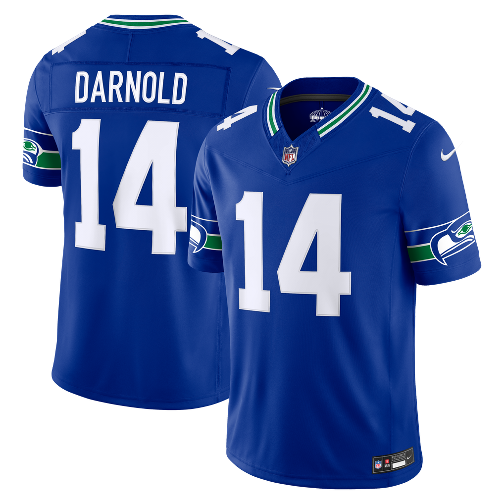 Men's Seattle Seahawks Sam Darnold Nike Royal Alternate Vapor F.U.S.E. Stitched Limited Jersey - Image 1
