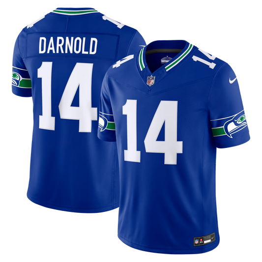 Men's Seattle Seahawks Sam Darnold Nike Royal Alternate Vapor F.U.S.E. Stitched Limited Jersey - Image 1