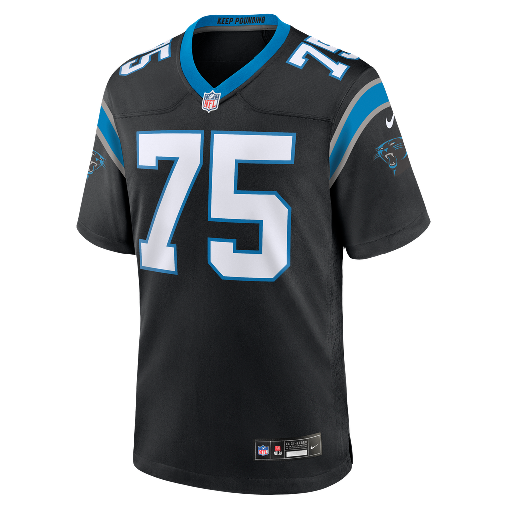 Men's Carolina Panthers Sam Hecht Nike Black Team Game Jersey - Image 3
