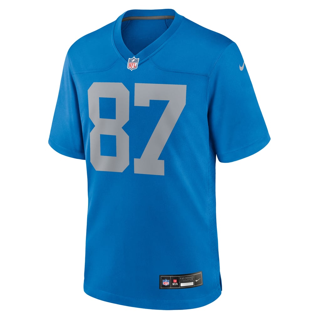 Men's Detroit Lions Sam LaPorta Nike  Blue Alternate Game Jersey - Image 3