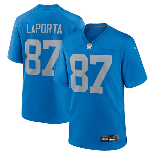 Men's Detroit Lions Sam LaPorta Nike  Blue Alternate Game Jersey - Image 1