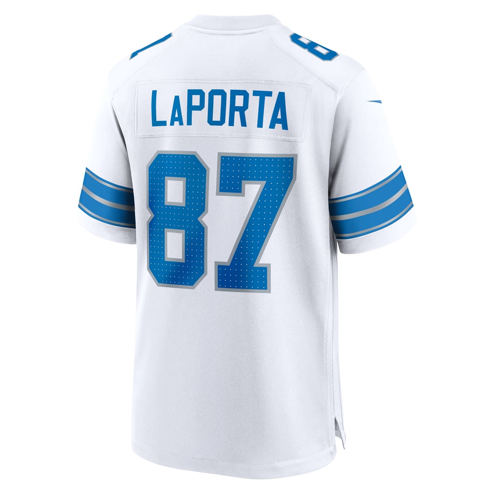Men's Detroit Lions Sam LaPorta Nike  White White Game Jersey - Image 4