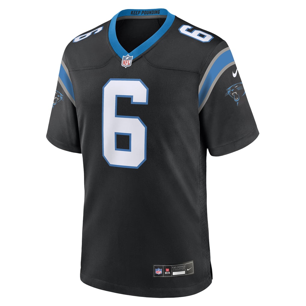 Men's Carolina Panthers Sam Martin Nike Black Team Game Jersey - Image 3