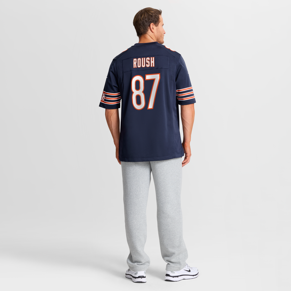 Men's Chicago Bears Sam Roush Nike Navy Team Game Jersey - Image 4