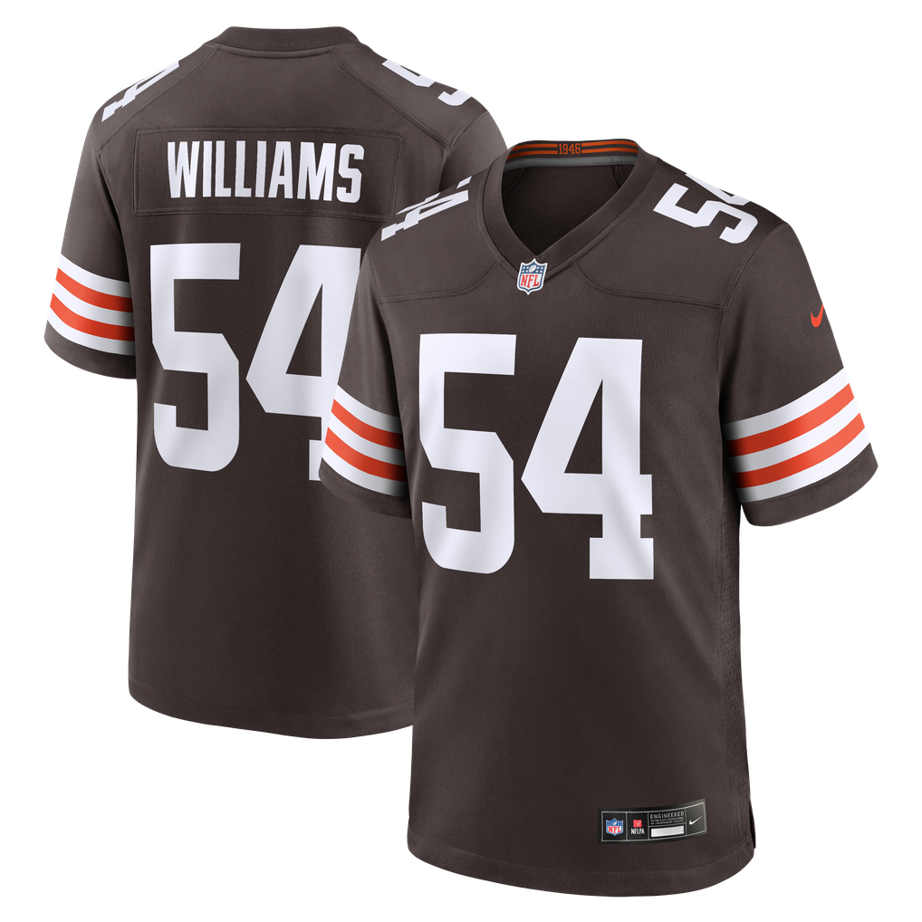 Men's Cleveland Browns Sam Williams Nike Brown Team Game Jersey - Image 1