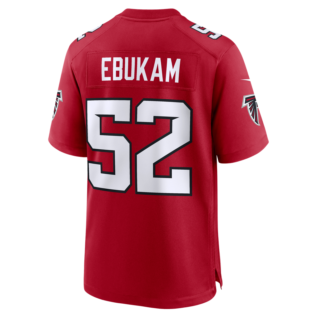 Men's Atlanta Falcons Samson Ebukam Nike Red Team Game Jersey
