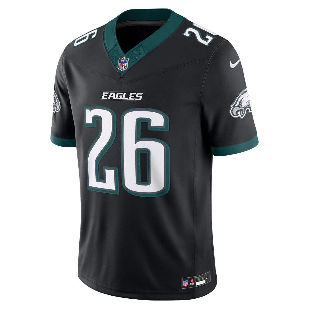 Men's Philadelphia Eagles Saquon Barkley Nike Black Alternate Vapor F.U.S.E. Stitched Limited Jersey - Image 3