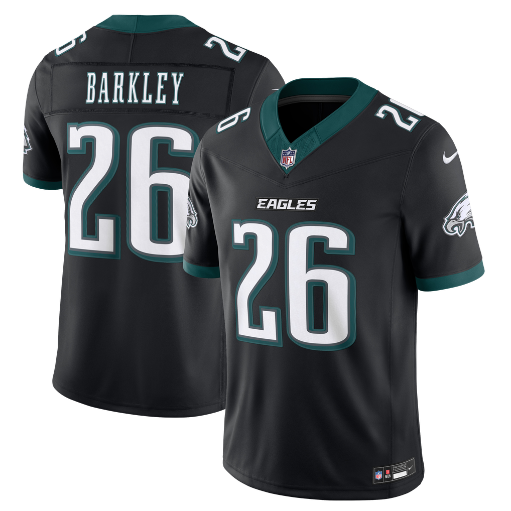 Men's Philadelphia Eagles Saquon Barkley Nike Black Alternate Vapor F.U.S.E. Stitched Limited Jersey - Image 1