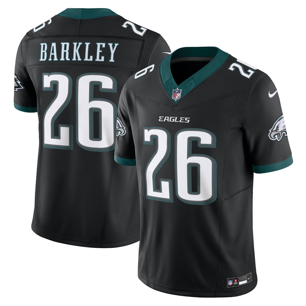 Men's Philadelphia Eagles Saquon Barkley Nike Black Vapor F.U.S.E. Limited Jersey - Image 2