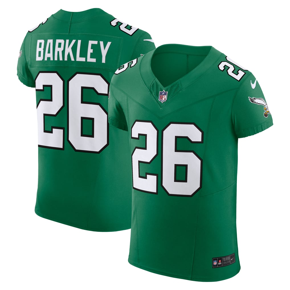 Men's Philadelphia Eagles Saquon Barkley Nike Kelly Green Alternate Vapor F.U.S.E. Elite Jersey - Image 2