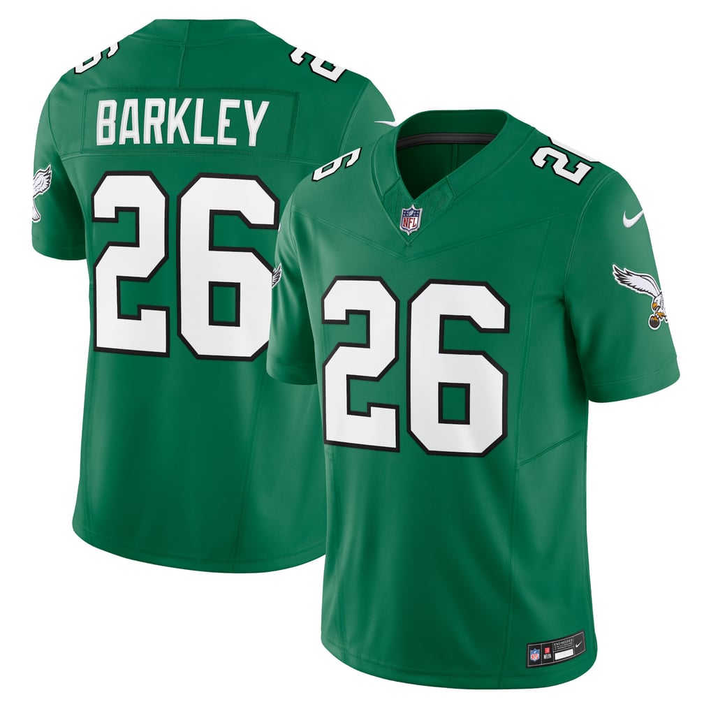 Men's Philadelphia Eagles Saquon Barkley Nike Kelly Green Alternate Vapor F.U.S.E. Limited Jersey - Image 1