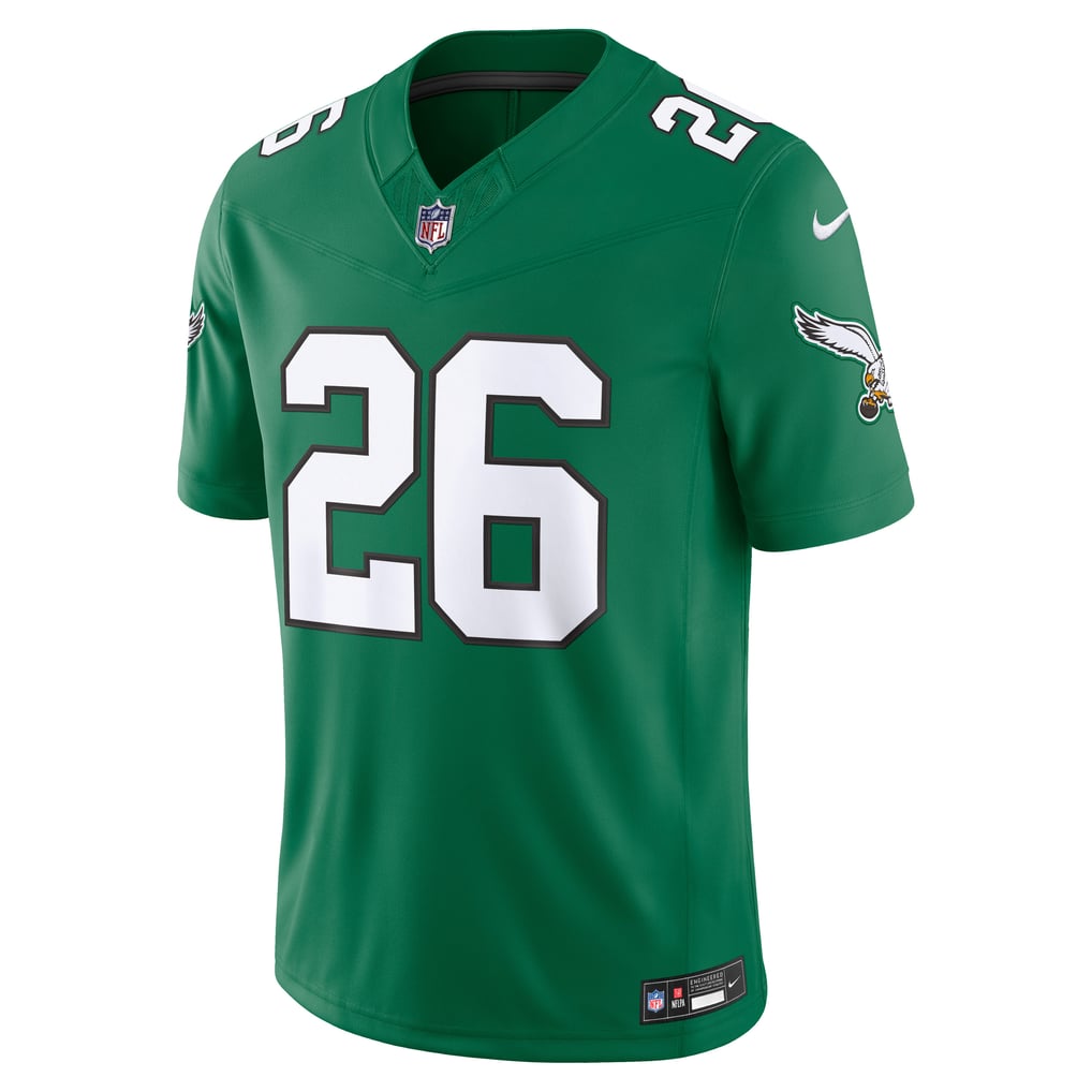 Men's Philadelphia Eagles Saquon Barkley Nike Kelly Green Alternate Vapor F.U.S.E. Stitched Limited Jersey - Image 3