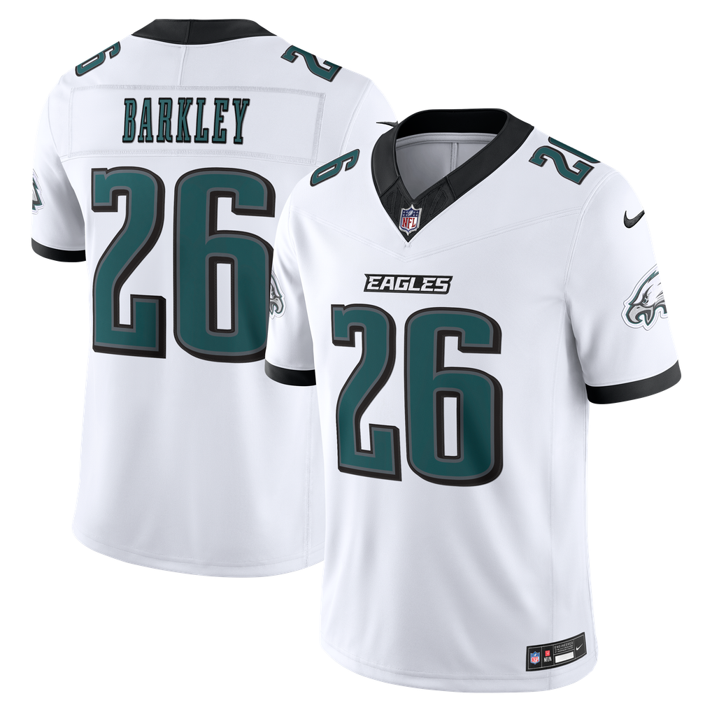 Men's Philadelphia Eagles Saquon Barkley Nike White Vapor F.U.S.E. Stitched Limited Jersey - Image 2