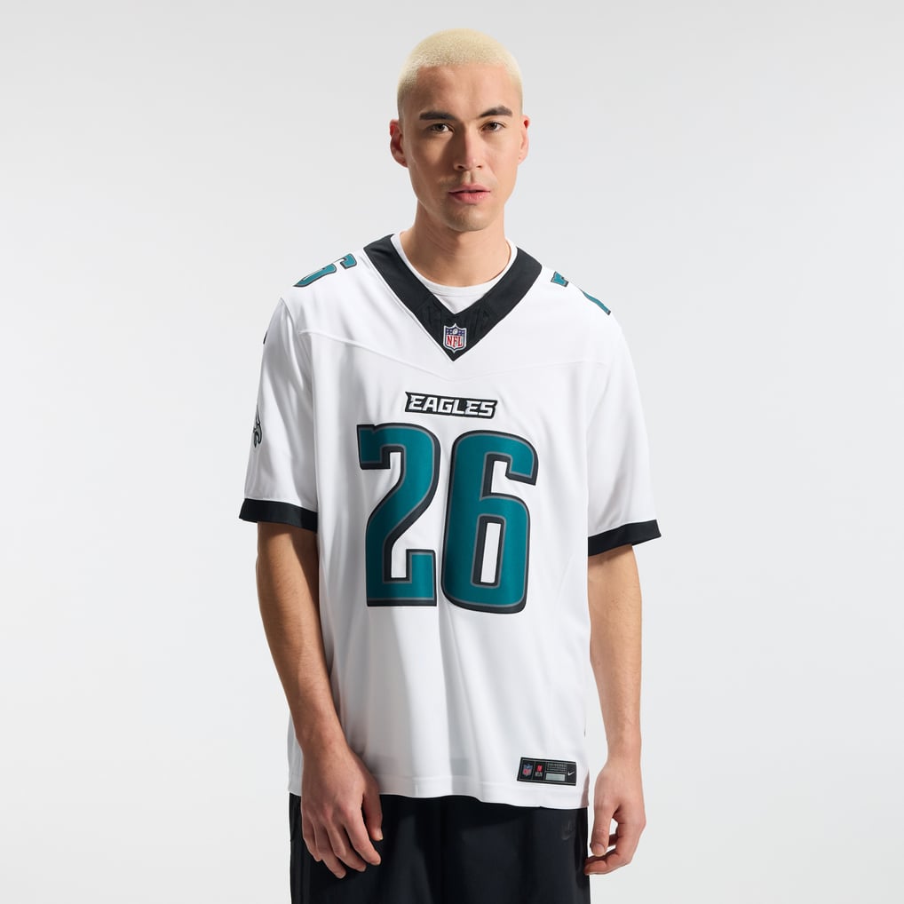 Men's Philadelphia Eagles Saquon Barkley Nike White Vapor F.U.S.E. Stitched Limited Jersey - Image 3