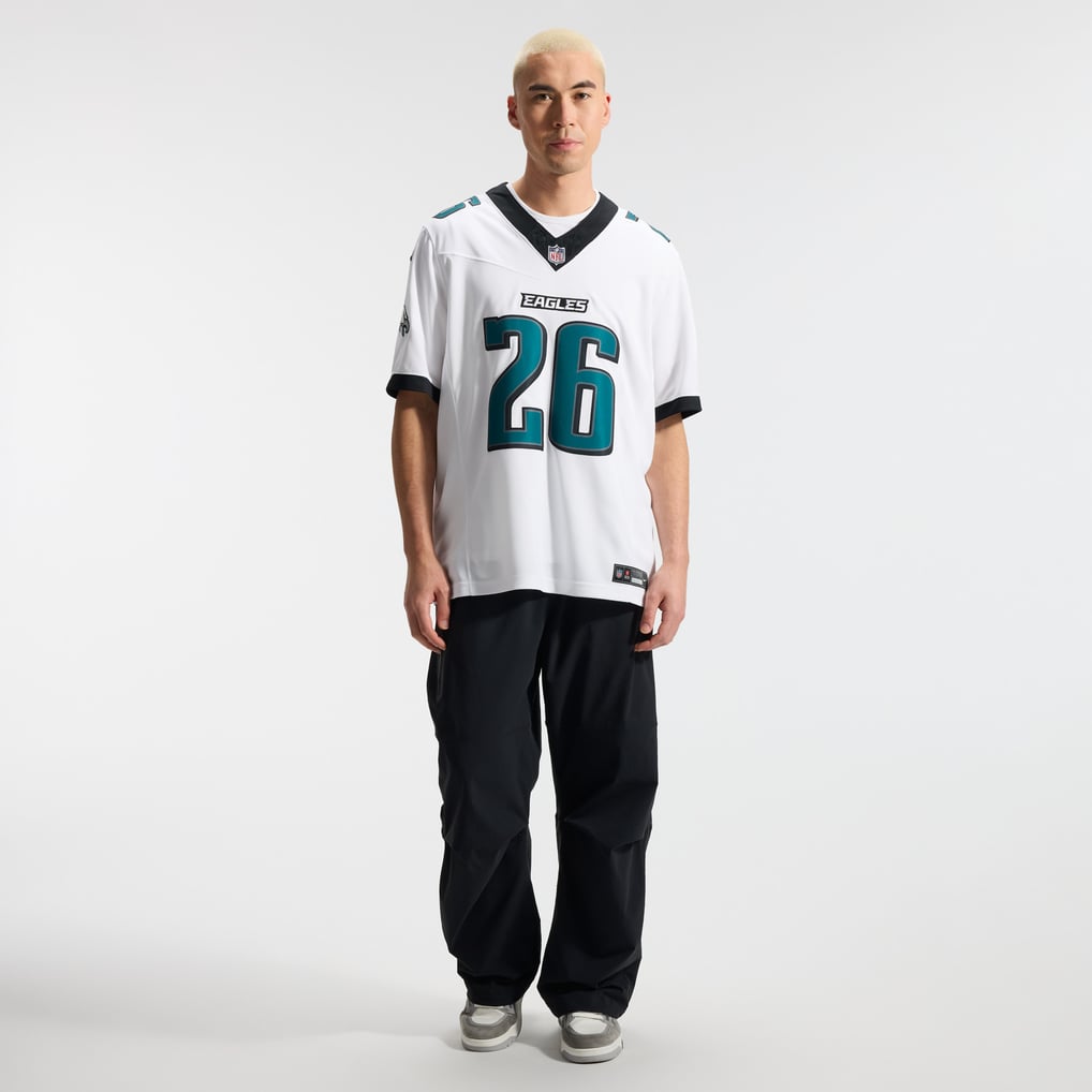 Men's Philadelphia Eagles Saquon Barkley Nike White Vapor F.U.S.E. Stitched Limited Jersey - Image 5