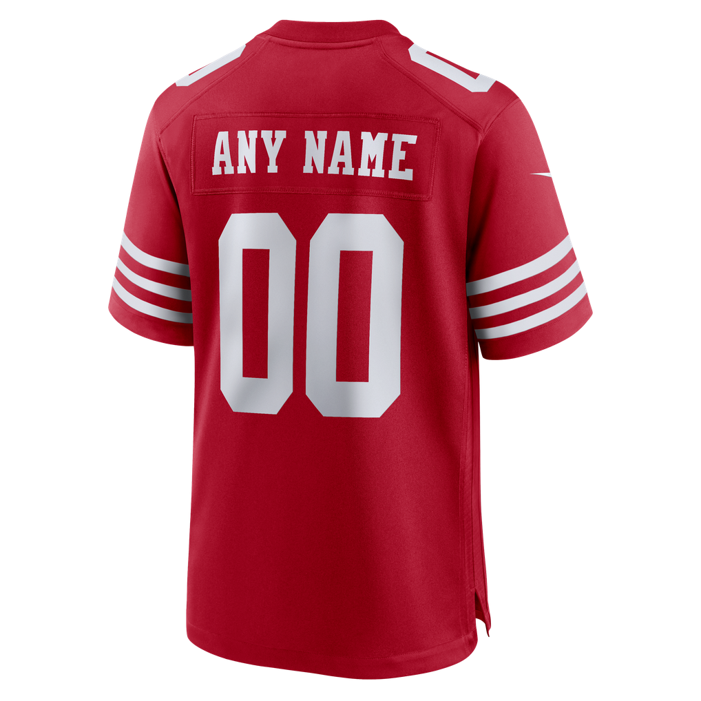 Men's San Francisco 49ers Nike Scarlet 80th Anniversary Custom Game Jersey - Image 6