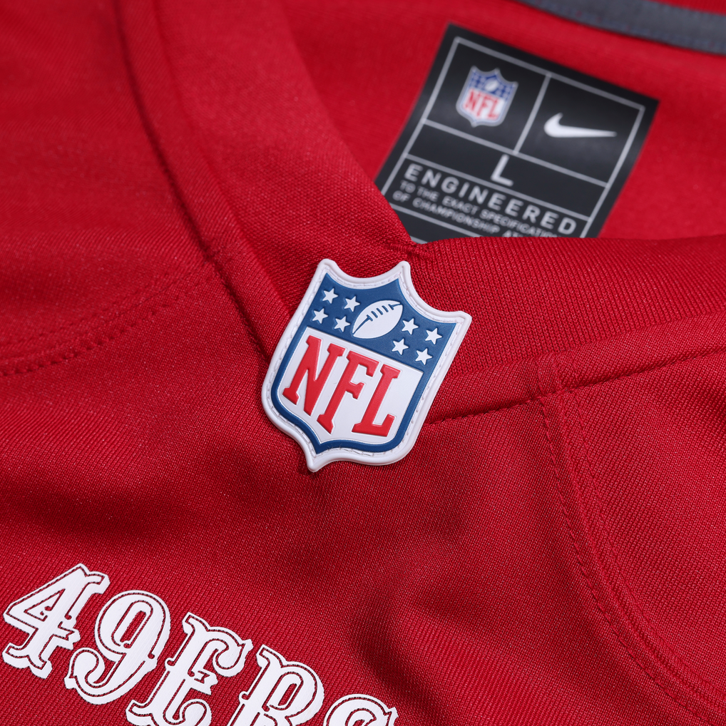 Men's San Francisco 49ers Nike Scarlet 80th Anniversary Custom Game Jersey - Image 7