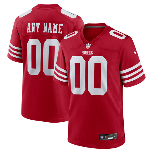 Men's San Francisco 49ers Nike Scarlet Custom Jersey - Image 1