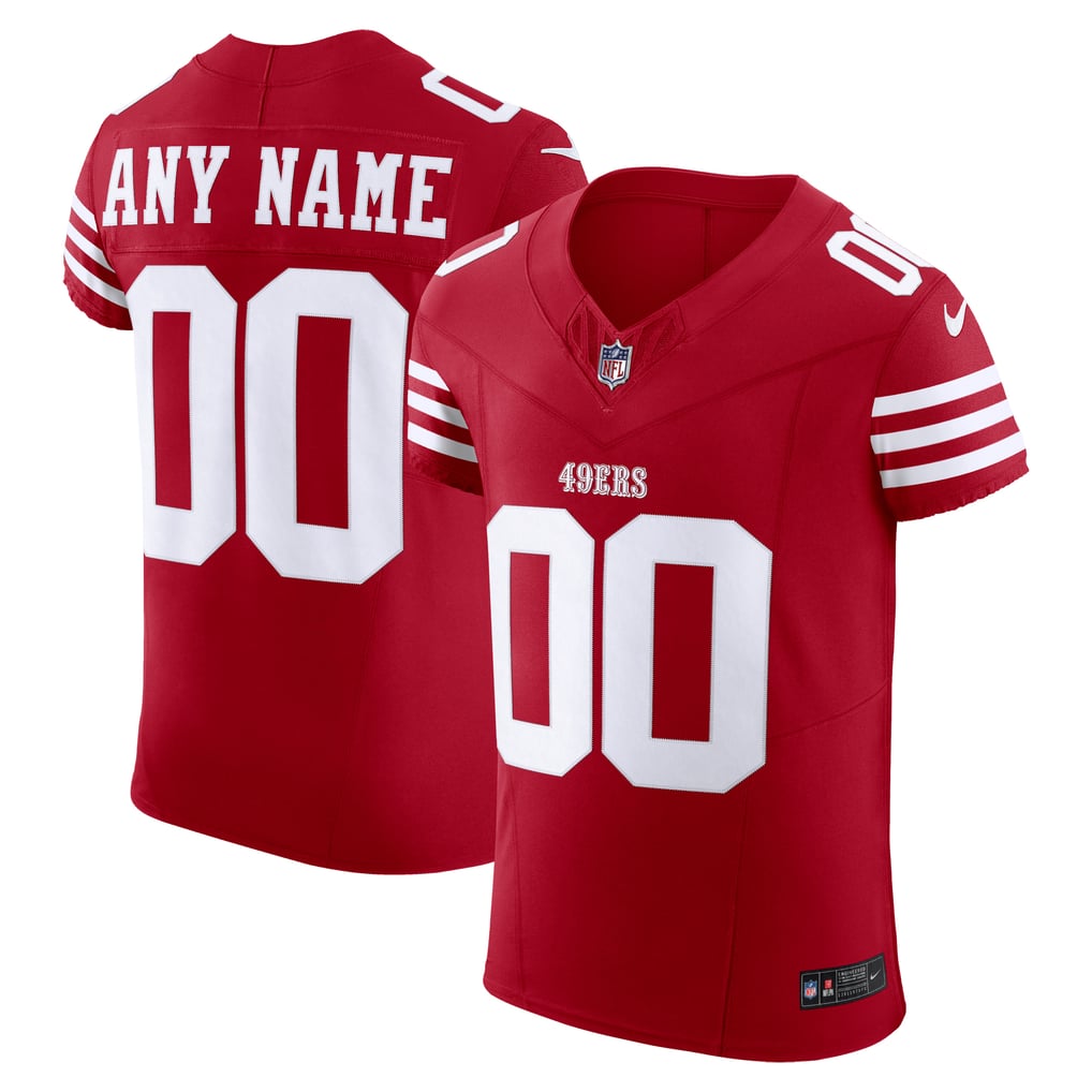 Men's San Francisco 49ers Nike Scarlet Vapor F.U.S.E. Elite Custom Jersey - Image 2
