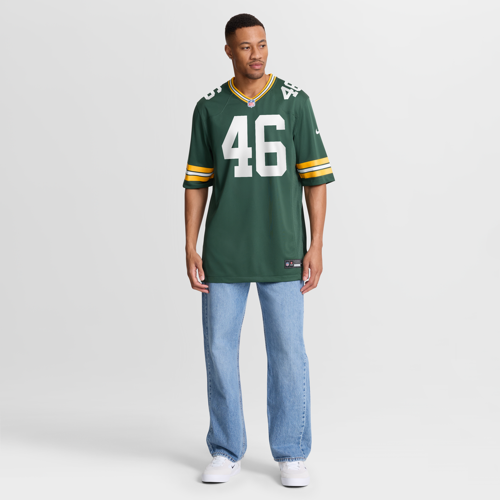 Men's Green Bay Packers Scott Daly Nike Green Team Game Jersey - Image 3