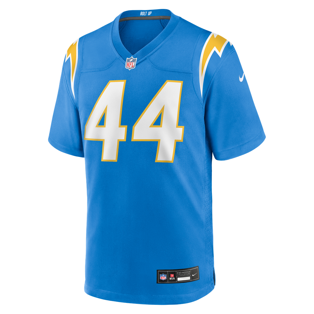 Men's Los Angeles Chargers Scott Matlock Nike  Powder Blue Team Game Jersey - Image 3