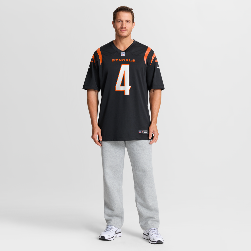 Men's Cincinnati Bengals Sean Clifford Nike Black Team Game Jersey - Image 8