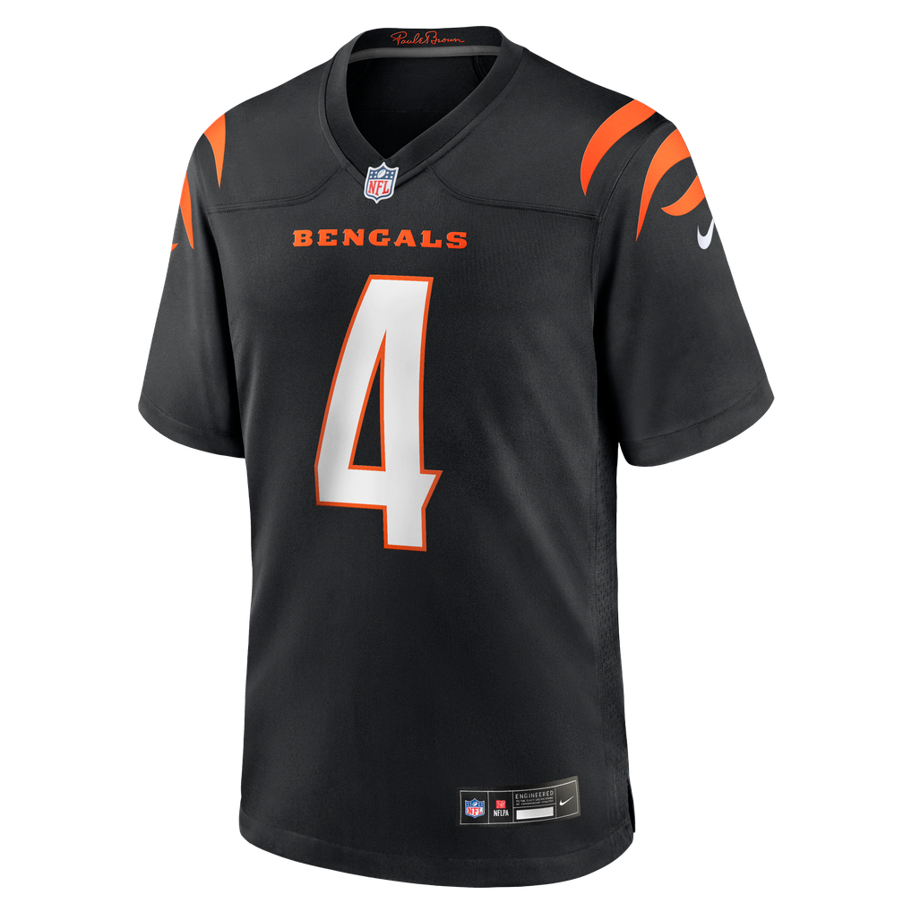 Men's Cincinnati Bengals Sean Clifford Nike Black Team Game Jersey - Image 3