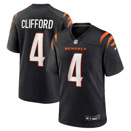 Men's Cincinnati Bengals Sean Clifford Nike Black Team Game Jersey - Image 1