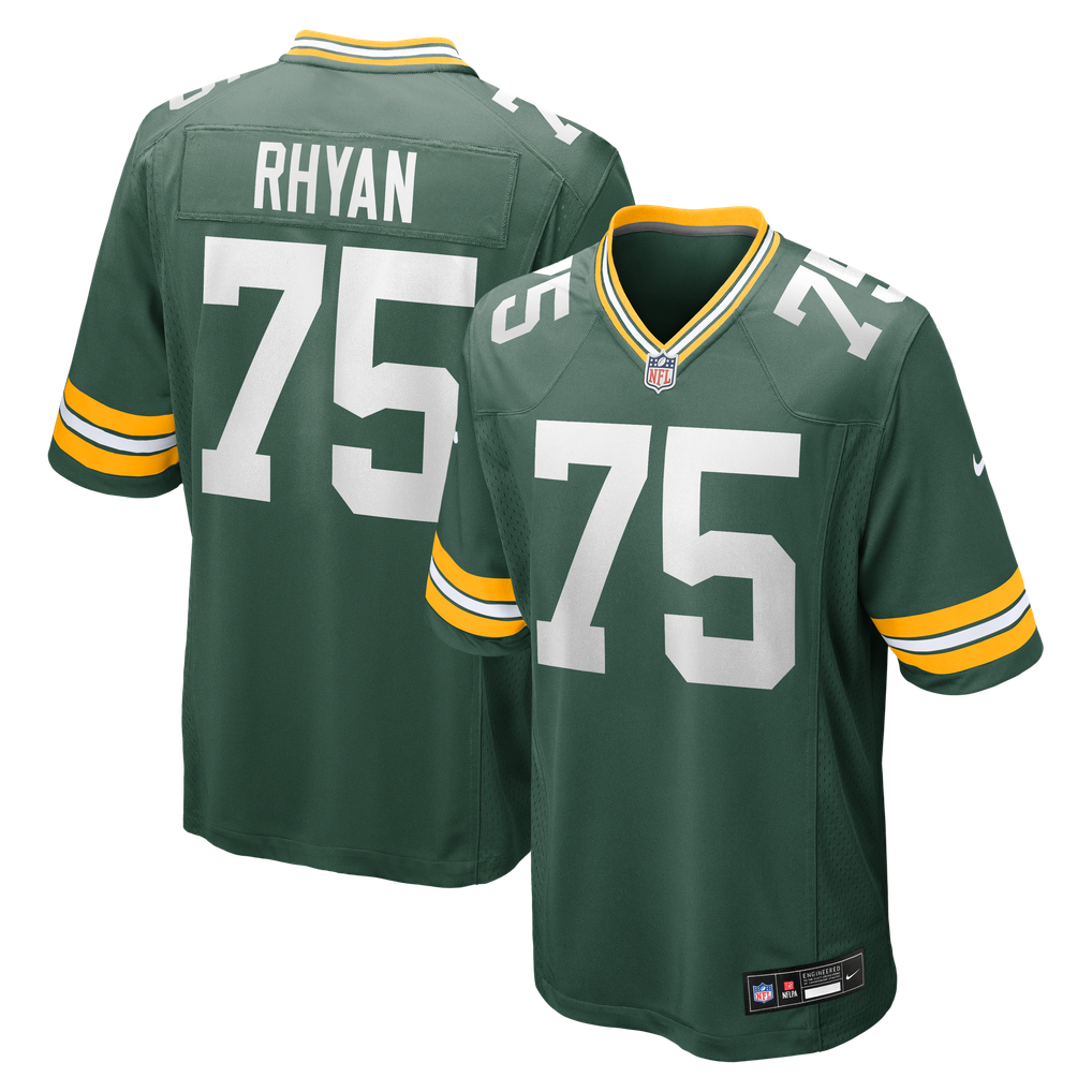 Men's Green Bay Packers Sean Rhyan Nike Green Game Player Jersey - Image 1