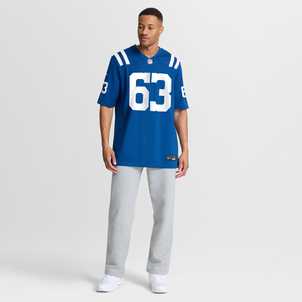 Men's Indianapolis Colts Sedrick Van Pran-Granger Nike Royal Team Game Jersey - Image 3