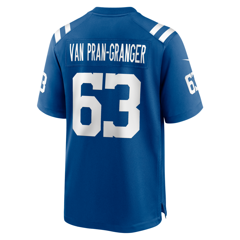 Men's Indianapolis Colts Sedrick Van Pran-Granger Nike Royal Team Game Jersey - Image 6