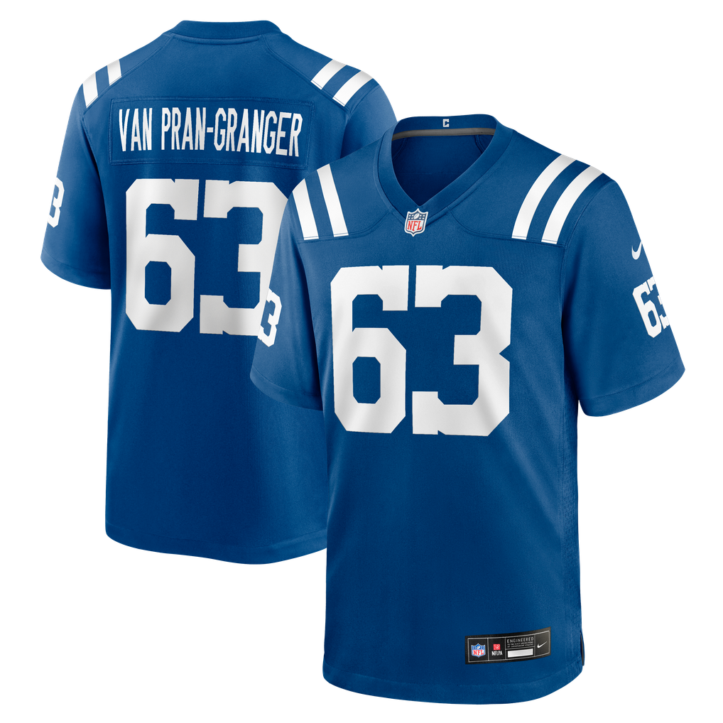 Men's Indianapolis Colts Sedrick Van Pran-Granger Nike Royal Team Game Jersey - Image 1