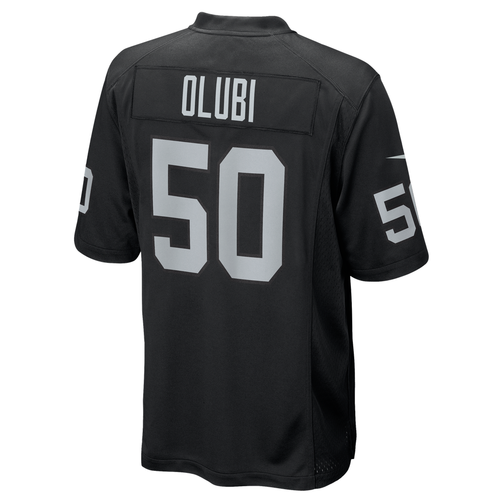 Men's Las Vegas Raiders Segun Olubi Nike  Black Team Game Jersey - Image 4