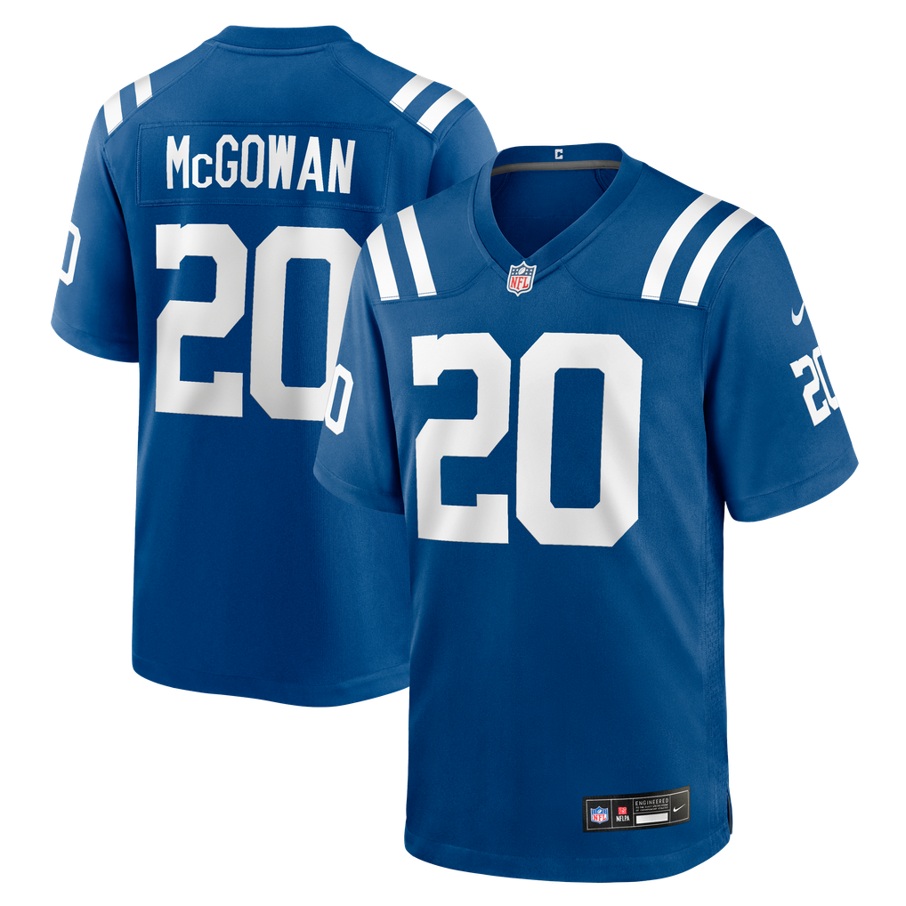 Men's Indianapolis Colts Seth McGowan Nike Royal Team Game Jersey - Image 2