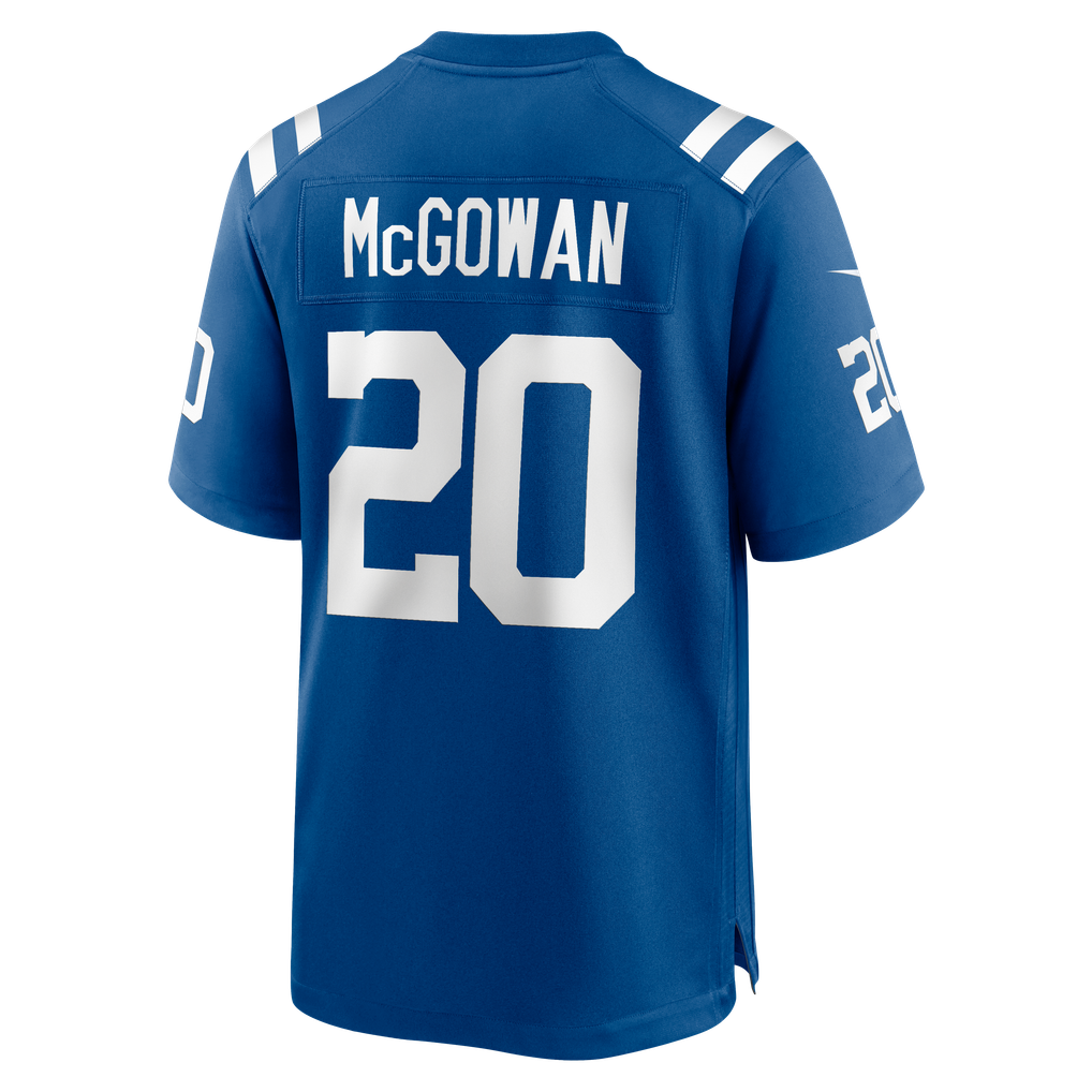 Men's Indianapolis Colts Seth McGowan Nike Royal Team Game Jersey - Image 6