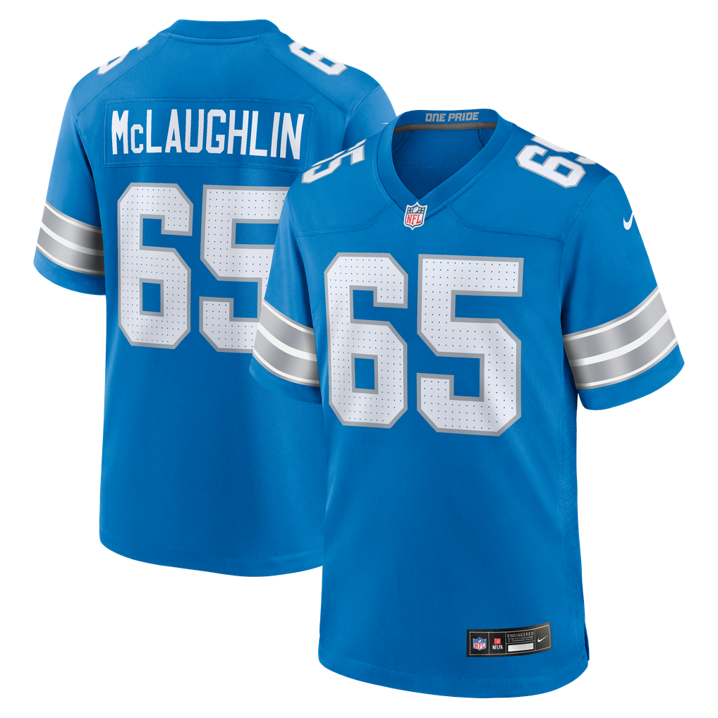 Men's Detroit Lions Seth McLaughlin Nike  Blue Team Game Jersey - Image 2