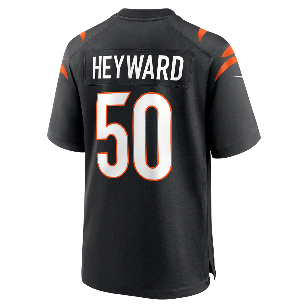 Men's Cincinnati Bengals Shaka Heyward Nike Black Team Game Jersey - Image 4