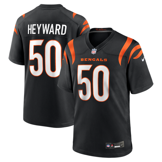 Men's Cincinnati Bengals Shaka Heyward Nike Black Team Game Jersey - Image 1